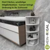 Coemo Eckregal Corner 120 aus Holz 4 Etagen Weiß Produktbild-Vorschau 6