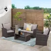 Rattan Gartenmöbel Set,Rattanmöbel Balkonmöbel wetterfestes Produktbild-Vorschau 13