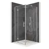 Duschkabine 70 x 70 cm, Schwingtür, Chrom, ESG-Glas 6 mm + Produktbild-Vorschau 1