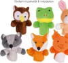 A collection of plush finger puppets of forest animals arranged on a white background. Anteprima dell’immagine prodotto