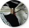 Wanduhr - Rund - Glasuhr - Feder Romantik Ehe - 40x40cm - Produktbild-Vorschau 1