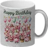 Schweine Party Glitzer-Kaffeebecher mit Spruch Happy Produktbild-Vorschau 1