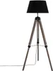 Lampadaire RUNO avec abat-jour gris, en bois, hauteur 145 Voir les images du produit 1