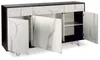 Mobile 3 Ante 3 Cassetti 164x92x41 cm Ossido Nero/Marmo Anteprima dell’immagine prodotto 2