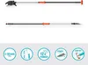 Two views of a telescopic pole pruner and several feature icons below. Produktbild-Vorschau