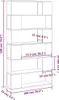 vidaXL Bücherregal Raumteiler Betongrau 100x24x188 cm Produktbild-Vorschau 9