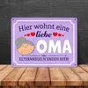 Hier wohnt eine liebe Oma Metallschild XXL in 28x38 cm Produktbild-Vorschau 4