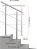 A diagram showing the dimensions of an outdoor stair handrail. Náhled obrázku produktu
