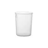 A clear, studio shot of a translucent measuring cup against a white background. Produktbild-Vorschau