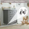 4 Stück Möbelrollen mit Bremsen - Belastbar bis 240kg, Produktbild-Vorschau 3