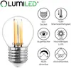 A product image featuring an LED light bulb with several informational icons and text. Produktbild-Vorschau