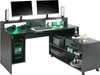 Gaming-Eckschreibtisch - Schwarz matt - 160 x 70 cm - inkl. Produktbild-Vorschau 5