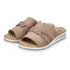 Rieker Damen Pantolette Flechtdetail Plateau Keilabsatz Produktbild-Vorschau 29