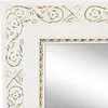 A close-up view of the corner of a white mirror frame with gold decorative elements. Náhľad obrázku produktu