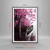 Gerahmtes Poster - Schwarzer Rahmen - See Rosa Bäume - Produktbild-Vorschau 5