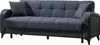Schlafsofa Schlafcouch anthrazit 220 cm mit Bettkasten - Produktbild-Vorschau 1