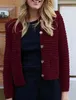 ASKSA Damen Strickjacke Rundhals Cardigan Knopfleiste Produktbild-Vorschau 6