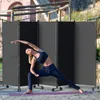 Paravent auf Rollen 5 teilig Anthrazit 284x181 cm Outdoor Produktbild-Vorschau 7