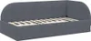 vidaXL Eckbettgestell mit Kopfteil Dunkelgrau 90 cm x 190 Produktbild-Vorschau 4