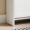 SoBuy Schuhschrank FSR207-W in Weiß, Detailansicht der schmalen Füße und Bodenabstand im skandinavischen Design Produktbild-Vorschau