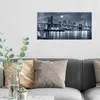 DEQORI Glasbild Echtglas 60x30 cm 'Vollmond über New York' Produktbild-Vorschau 3