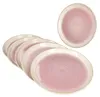 6x Reactive Glaze Paris Kuchenteller 6 Pers. Creme Pink Produktbild-Vorschau 2