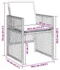 vidaXL Gartenstühle mit Kissen 4 Stk. Hellgrau Poly Rattan Produktbild-Vorschau 8