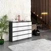 Commode gris anthracite / blanc mat à 8 tiroirs – Buffet Voir les images du produit 4
