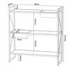 A line drawing diagram of a black metal plant stand with dimensions indicated. Produktbild-Vorschau