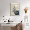 Gerahmtes Poster - Rahmen in heller Eiche - Grafik Frau Produktbild-Vorschau 6