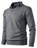 Maglione da uomo 2-in-1 con colletto e maniche lunghe Anteprima dell’immagine prodotto 3