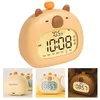 Dětský budík Capybara s nočním světlem, digitální budík do Náhled obrázku produktu 8