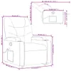 vidaXL Fauteuil de massage avec releveur Gris clair Tissu Voir les images du produit 7
