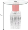 riess-ambiente Bistrotisch LIPSTICK 75cm rot silber runde Produktbild-Vorschau 2