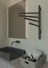 Termosifone elettrico da bagno con bracci mobili nero opaco Anteprima dell’immagine prodotto 3