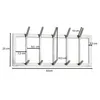 FineBuy Portemanteau mural en métal argenté 65 cm - Panneau Voir les images du produit 3