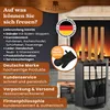 BLACK OAK DAVOS Kaminbesteck 5-teilig 16x29x60cm Schwarz Produktbild-Vorschau 8