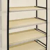 Schuhschrank mit Abdeckung Cremeweiß 58 x 28 x 106 cm Stoff Produktbild-Vorschau 6