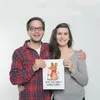 Mr. & Mrs. Panda Bild Maus Weihnachten DIN A4 - Weiß - Produktbild-Vorschau 3