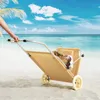 Casaria Chaise longue de plage Crête Beige transat pliable Voir les images du produit 3