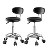 2-er Set Drehhocker Mit Rückenlehne Rollhocker Produktbild-Vorschau 4