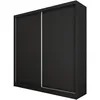 BEAUTYSOFA | Kleiderschrank MARIO 200 cm Schwarz – Moderner Produktbild-Vorschau 1