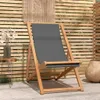 vidaXL Plážové kreslo skladacie z masívneho dreva Teak Grey Náhľad obrázku produktu 2