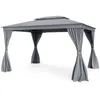 Gazebo COSTWAY 4 x 3 m, gazebo da giardino con rete, tenda Anteprima dell’immagine prodotto 1