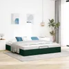 vidaXL Ottoman-lit sans matelas vert foncé 160x200 cm Voir les images du produit 3