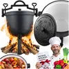 Emaillierter Gusseisentopf 11l für Lagerfeuergrill BD-481 Produktbild-Vorschau 1