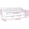 Sofa 3-Sitzer mit Zierkissen Hellgrau 210 cm Stoff Produktbild-Vorschau 8
