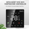 A digital thermostat display with text and icons. Produktbild-Vorschau