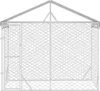vidaXL Outdoor-Hundezwinger mit Dach Silber 3x1,5x2,5m Produktbild-Vorschau 3