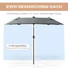 Doppelsonnenschirm, 295 x 219cm, Sonnenschirmmit LED, oval, Produktbild-Vorschau 6